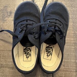Vans Kids Black Canvas Sneakers
